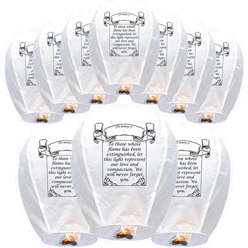 Xmmybto 40-Packs White Lanterns – Biodegradable, Easy to Use for Weddings, Parties, Memorials, and Celebrations