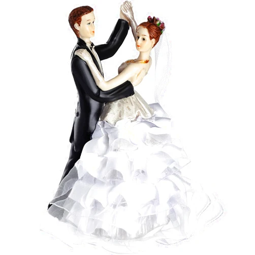 Sotiff Wedding Cake Toppers Bride and Groom Dancing Figurines Cake Topper Wedding Cake Decorations for Wedding and Engagement Party Fun Wedding Couple Figurines Gifts (Dancing Together)