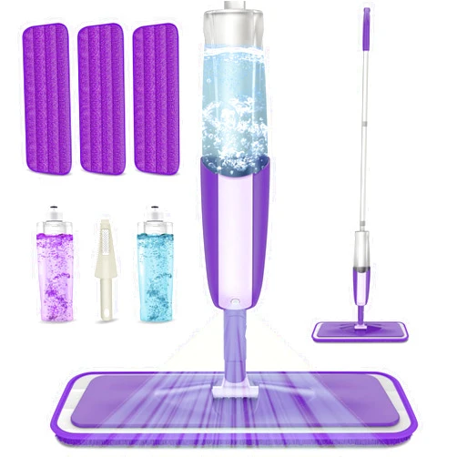 MEXERRIS Spray Mops for Hardwood Floor Cleaning - MEXERRIS Microfiber Wood Floor Mop with Reusable Washable Mop Pads Refills Fit for Swiffer Power Mop,Spray Wet Jet Mop for Laminate Tile Floor