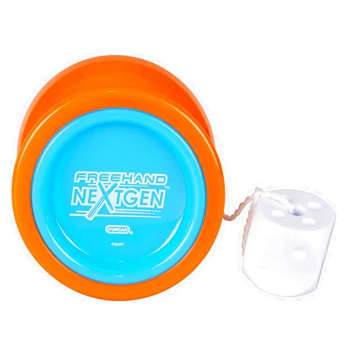 Duncan Toys Freehand Nextgen Yo-Yo [Orange & Light Blue], Unresponsive Pro Level Yo-Yo, Concave Bearing, Standard Counterweight Included