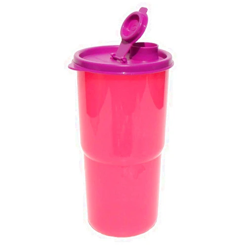Tupperware ThirstQuake Large Mega Tumbler Travel Cup Pink and Purple