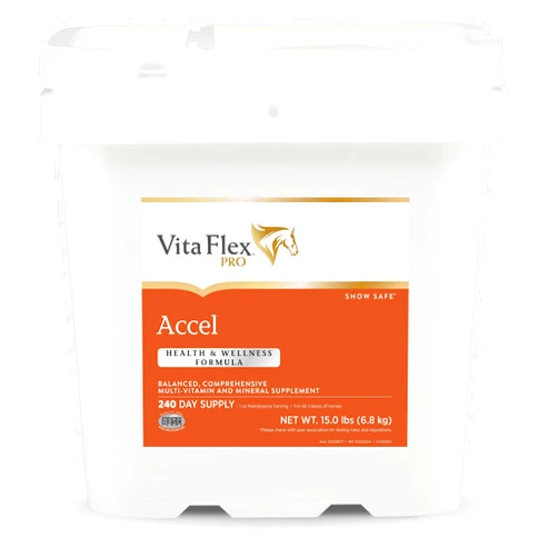 Vita Flex Pro Accel Health & Wellness Formula, Horse Supplement, 15 Pounds, 240-Day Supply