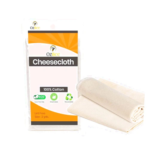 OZBEE Cheesecloth – Grade 90 – 2 Yards | 18 Sq Feet Ultra Fine Reuseable Organic Muslin Cloth – 1 Squared Cloths, Cheesecloth for Versatile Solutions Milk Strainer Coffee Brewing Cheesemaking & Baking