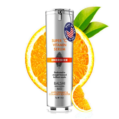 Balshi Derma-Ceuticals MD Energize Vitamin C Serum for Face & Eyes - Clinical Strength Collagen Boost Anti Aging Serum with Triple Blend of Medical Grade Vitamin C Face Serum, Brightening Face Serum, Hydrating Vit C Serum