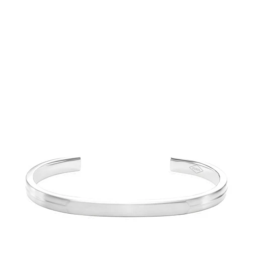 Fossil Men's Plated Stainless Steel Engravable Personalized Gift ID, Chain or Cuff Bracelet for Men