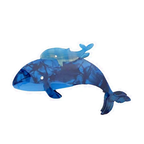 Generic Blue Shark Claw Clips Animal Shape Hair Jaw Clips Cellulose Acetate Hair Clips Big Jaw Hair Barrettes Cute Hair Clips Hair Styling Accessories for Women Girl (blue whale)