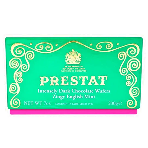 Prestat Dark Intensely Dark Chocolate Wafers - Zingy English Mint (200g)