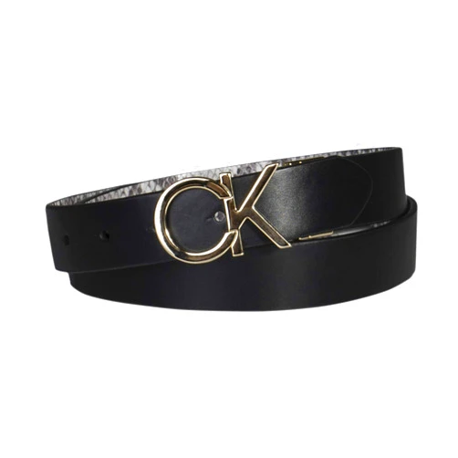 Calvin Klein Women's Two-in-One Reversible CK Monogram Plaque Buckle Dress Belt (Regular and Plus Sizes)
