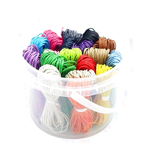 Sorrento Crafts 180Yards 18 Colors 1mm Waxed Cotton Cord DIY Making Thread Jewelry Bracelet Material