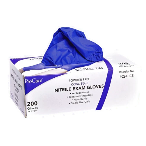 ProCure [200 Count] Disposable Nitrile Gloves - Latex Free, Powder Free Medical Exam Gloves