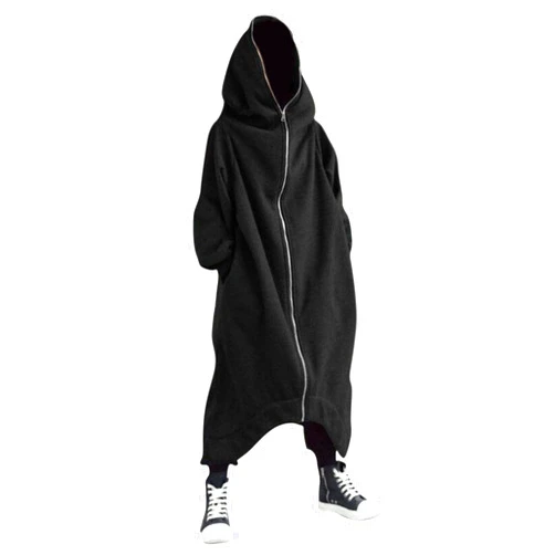 WUAI-Men Baggy Romper Zip Up One Piece Jumpsuit Pajamas Casual Loose Hooded Onesies Tracksuit Zip Up Overalls Playsuit