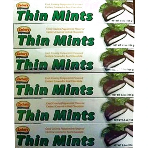 Zachary Chocolates Zachary Thin Mints 5.5 Oz Box (Pack of 6)