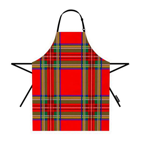 Moslion Plaid Apron 31x27 Inch Vintage Christmas Red Green Gingham Checkered Buffalo Check Kitchen Chef Waitress Cook Aprons Bib with Adjustable Neck for Women Men Girls