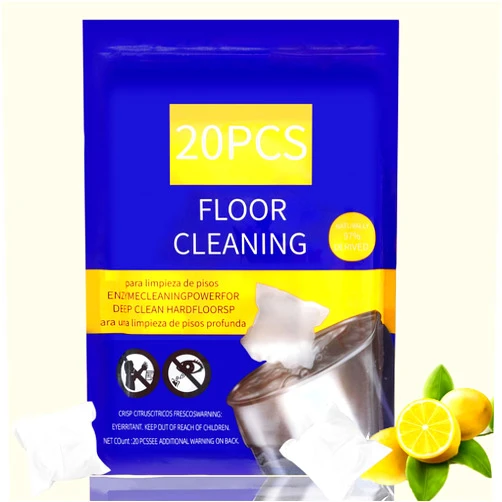 Mewvine Hard Floor Cleaner Compatible with OCedar PACSS | Fresh Lemon Flavor 20 Count （1 Pack）| Made from Natural Ingredients | Safe For Use On Variety Of Floors | For Use With All Mop Buckets (Lemon)