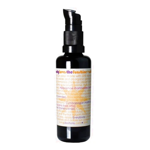 LIVING LIBATIONS - Organic Everybody Loves The Sunshine Body Lotion With Zinc | Natural, Plant-Based, Clean Beauty (1.7 fl oz| 50 ml)