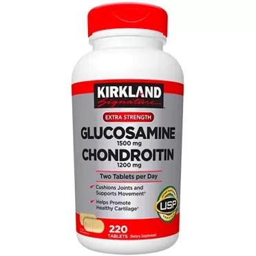 Generic Kirkland-Signature Glucosamine HCI 1500 Mg/Chondroitin Sulfate 1200 Mg /220 Tablets,Suports Joint Cushioning,Nourishes Joint and Connective Tissue