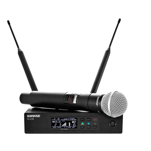 Shure QLXD2/SM58 Handheld Transmitter with SM58 Vocal Mic Capsule - for use with QLX-D Digital Wireless Microphone Systems, Receiver Sold Separately | G50 Band (QLXD2/SM58=-G50)