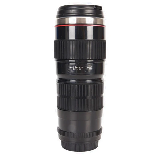 Tnfeeon Unique Camera Lens Coffee Mug, Stainless Steel Coffee Mug, Sealed Lid, Photographer Camera Design, Travel Coffee Cup, for Men and Women, Stand Out with Your Beverage