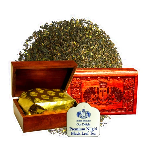 INDIAN SPLENDOR Goa Delight | Exclusively Handpicked | Premium NILGIRI High-Grade BLACK Tea Leaves - 1.76oz (25 Cups).