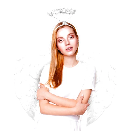 Toffos Angel Wings for Adult Costume with Halo Headband for Women, Girls Costume Accessories for Halloween Xmas Party