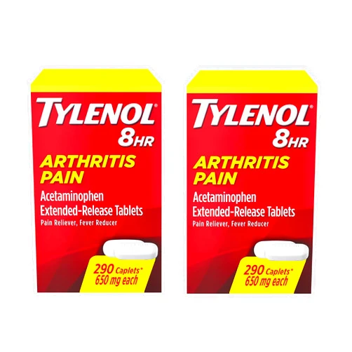 Tylenol Arthritis Pain Extended Release Tablets with Acetaminophen for Joint Pain, 290 Caplets (Pack of 2) (Package May Vary)