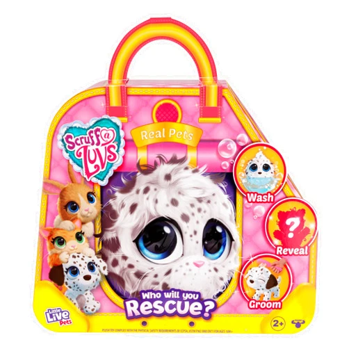 Little Live Pets| Scruff-a-Luvs Mystery Animal Reveal. Wash, Groom and Rescue A Cute Realistic Styled Plush Pet