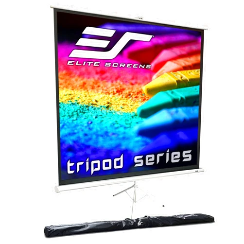 Elite Screens Tripod Series, 113-INCH 1:1, 16:9, 4:3 Adjustable Multi Aspect Ratio Portable Indoor Outdoor Projector Screen, 8K 4K Ultra HD 3D Ready, US Based Company 2-YEAR WARRANTY, T113NWS1 - White