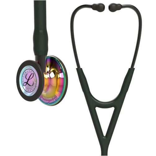 3M Littmann Cardiology IV Diagnostic Stethoscope, 6240, More Than 2X as Loud, Weighs Less, Stainless Steel High Polish Rainbow-Finish Chestpiece, 27