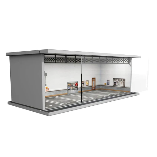 Bivitre Hot Diecast Wheels Display Case - 1/64 Scale Die-cast Model Car Display Case with LED Light and Acrylic Cover, Hot Diecast Wheels Parking Garage Dioramas with 6 Parking Spaces (1/64-6Pwheels)