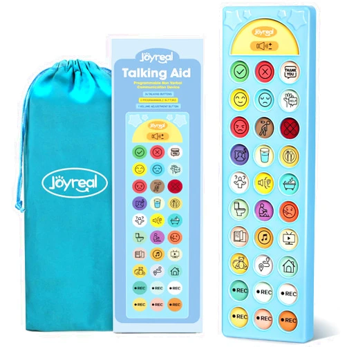Joyreal AAC Device for Autism, Non Verbal Communication Tools for Speech Therapy & Stroke Rehab. Autism Talking Aids with 6 Programmable Buttons & Adjustable Volume, Autism Toys for Kids and Adults