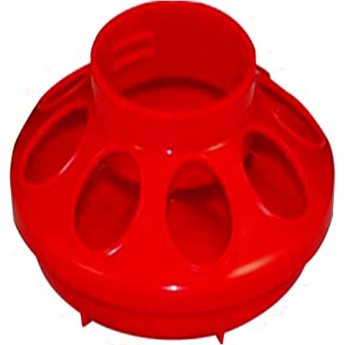 Harris Farms Screw-on Poultry Feeder for Quart Jar, Red