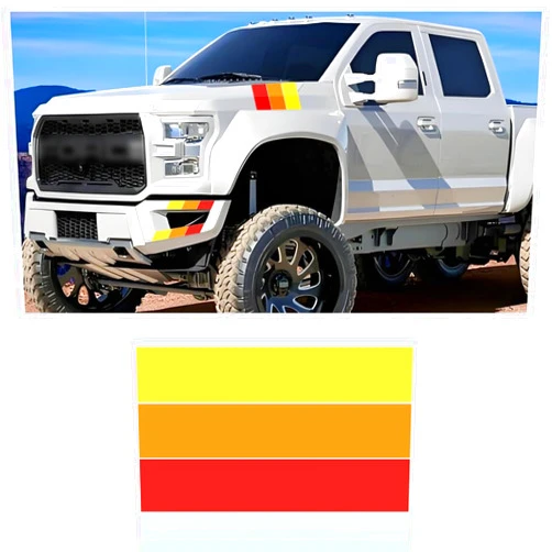 Stacool Tri-Color Stripe Car Stickers Compatible with Toyota Tacoma,Reflective Stickers for Car Decorations,Universal Car Accessories Car Decals for Grille/Bumper/Fender/Hood Anywhere (Red)