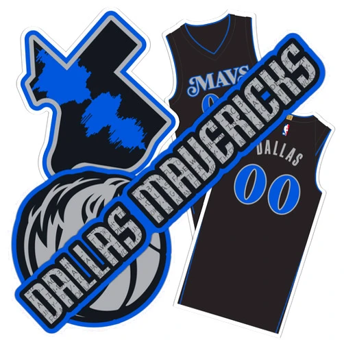 Desert Cactus Dallas Mavericks Stickers NBA Officially Licensed Vinyl Decal Laptop Water Bottle Car Scrapbook (City Edition 2023)