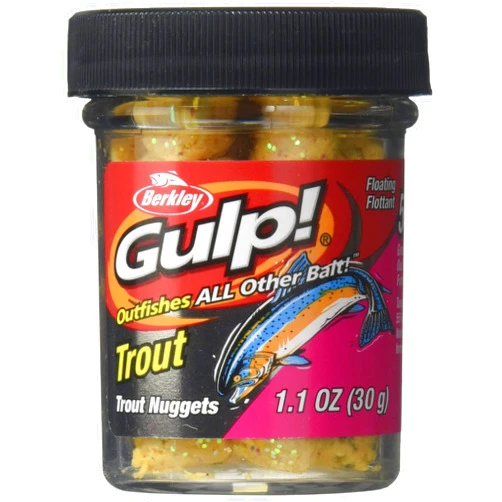 Berkley Gulp! Trout Nuggets Dough Bait, Scented and Flavored Soft Bait for Freshwater Fishing, Designed to Attract Trout, High Visibility