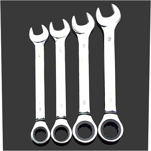 AshiLd Spanner Set,Spanner 1pcs 24mm 25mm 27mm 30mm 32mm Fixed Double Head Ratchet Wrench Keys Combination Spanner Set Universal Wrench (Color : 32mm) (Color : 32mm)
