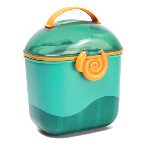 XPECIAL Baby Formula Container to Go 550ML Formula Dispenser On the Go with Snap-On Lid Fork and Spoon for Toddler Travel (Forest)
