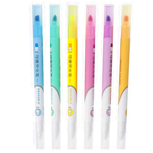 GetCoupon 6PCS Erasable Highlighter, Creative Color Doodle Pen, Double Head Smooth Writing Highlighters, Used For Writing Notes