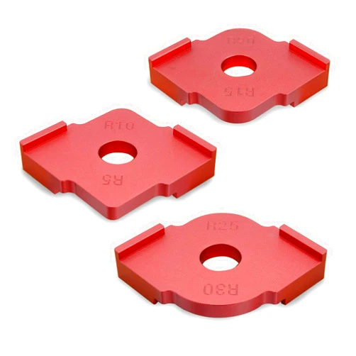 AIBER Evwoge Set of 3 Radius Jig Router Templates Aluminium Alloy Radius Corners R5 R10 R15 R20 R25 R30