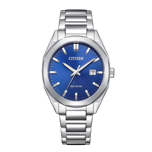 Citizen Men's Eco-Drive Classic Eco, Silver-Tone Stainless Steel Bracelet Watch, 3 Hand, Date (Model: BM7620-83L)
