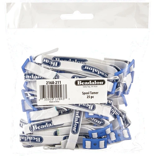 Beadalon 25-Piece Spool Tamer Set - Blue Wire Organizer - 20-22 Gauge - Keeps Wire Tangle Free - Great for Jewelry Making