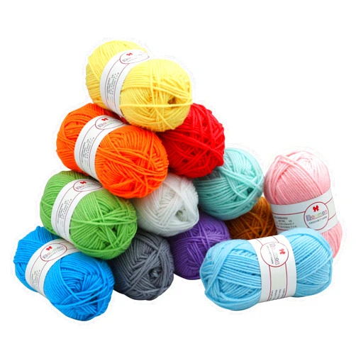 Donmon Acrylic Yarn for Crocheting Knitting Yarn 12 Skein Multicolor(Bright)