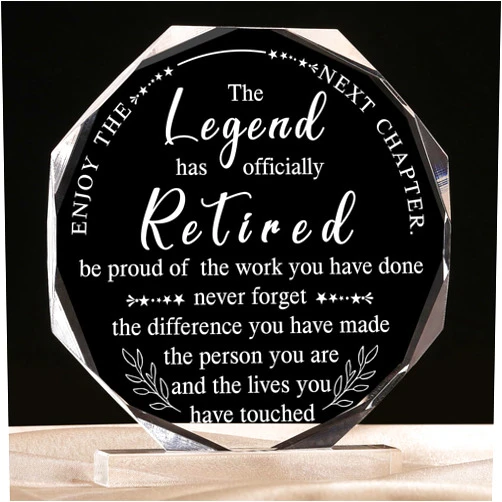 Chunful Happy Retirement Gifts for Men Women Never Understand the Difference You Made Keepsake and Paperweight Retirement Plaque Inspirational Gifts for Retired Teacher Police Nurse(Classic Style)