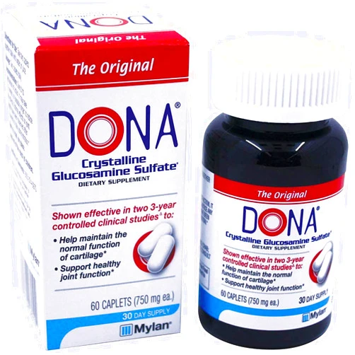Dona Crystalline Glucosamine Sulfate 60 Caplets [Health and Beauty], 4 Ounce