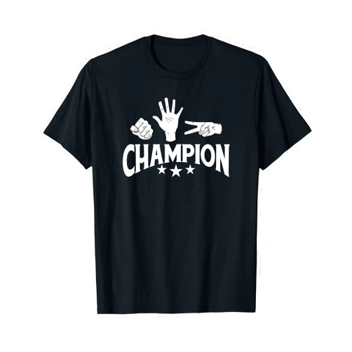 Rock Paper Scissors Collection Rock Paper Scissors Champion | Master Supreme Joke Novelty T-Shirt