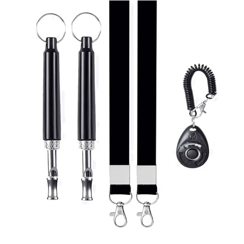 PatPatPet Dog Training Kit Set, 2pcs Ultrasonic Dog Whistles and 1pc Clicker for Stop Barking Training, Recall Training or Dog Behavior Training