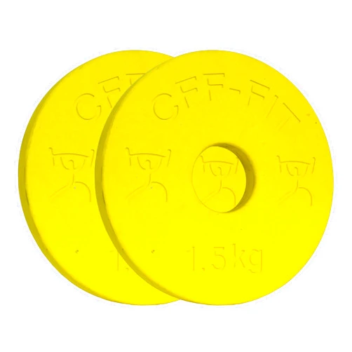 CFF FIT CFF 1.5 kg Competition Rubber Fractional Weight Plates - Pair…