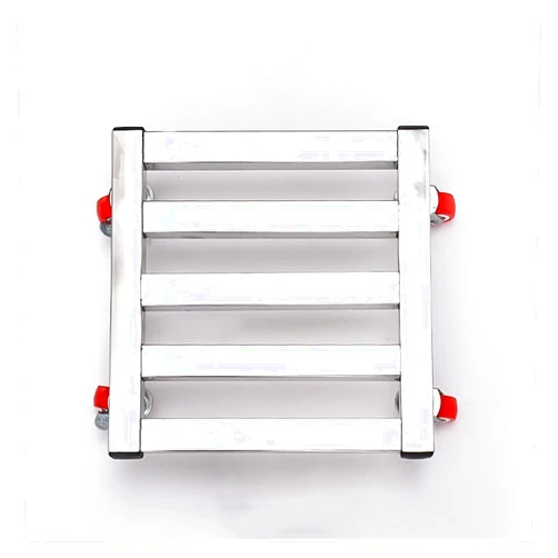 MESURG Square Metal Plant Stands for Flower Pot with Wheels,Moveable Square Stainless Steel Plant Rolling Caddy,Flower Pot Rack On Rollers,Planter Trolley with 360° Rotating Caster