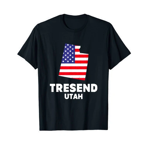 4th of July American Flag Tresend, UT Distressed Patriotic USA Flag Tresend, Utah T-Shirt