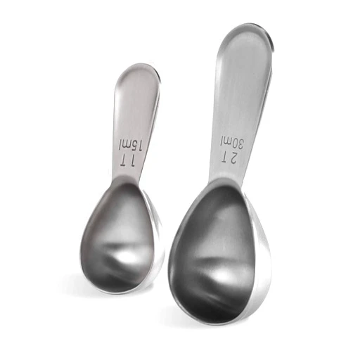 U-Taste 18/8 Stainless Steel Coffee Scoop, 1/2/1 tbsp, Short Handle, Dishwasher Safe, Rust Resistant, Silver, 1 Count