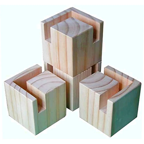 Vvlo Furniture Block/concave Solid Wood Lifter/Support Foot X4, Suitable for Bed, Cabinet, Sofa, Chair, Table (Size : Inner Width 5m high 10cm)